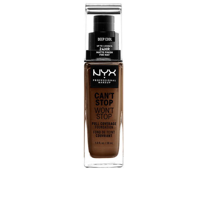 30 ml deep cool liquid foundation in matte finish, pump bottle, Unisex
