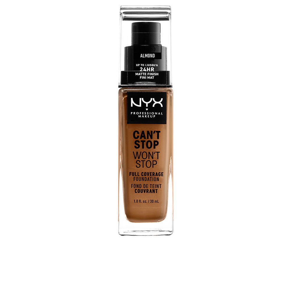 30 ml fluid high-coverage mattifying foundation in almond shade, unisex