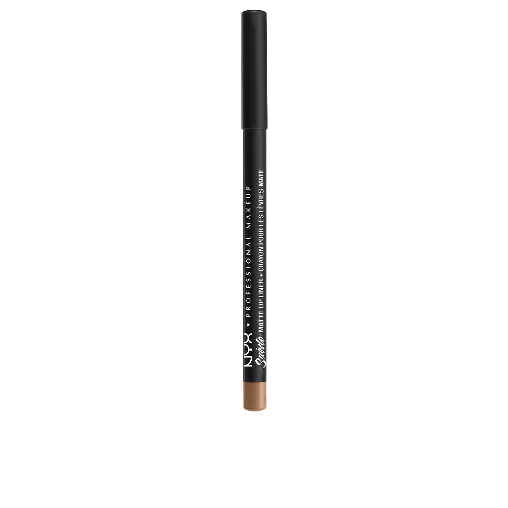 Slim matte lip liner pencil in muted pink-beige, capped, 3.5 g