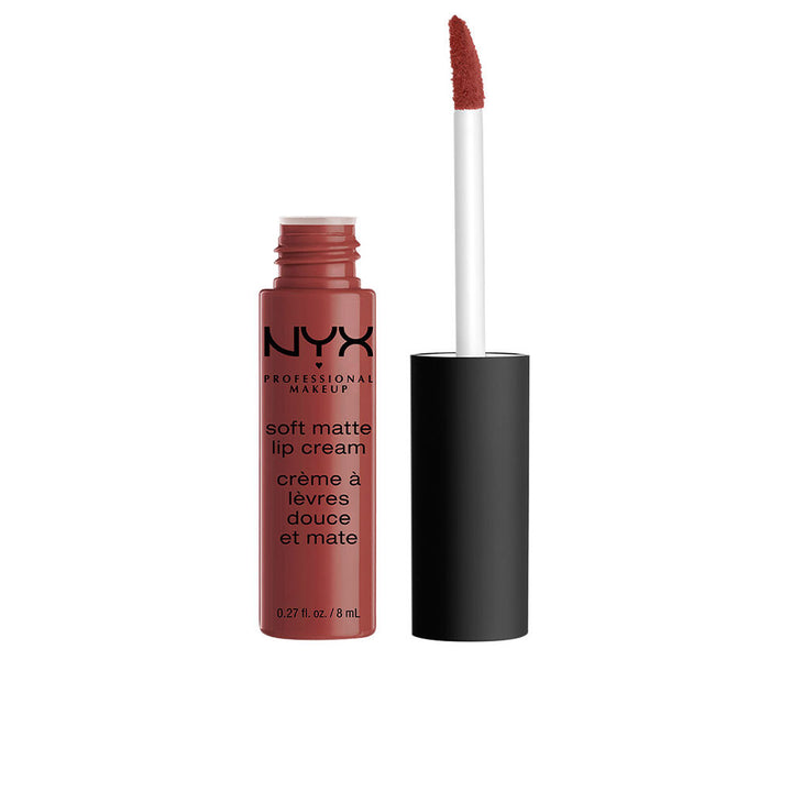 Soft-matte brown cream lipstick tube, 8 ml, labelled shade Rome