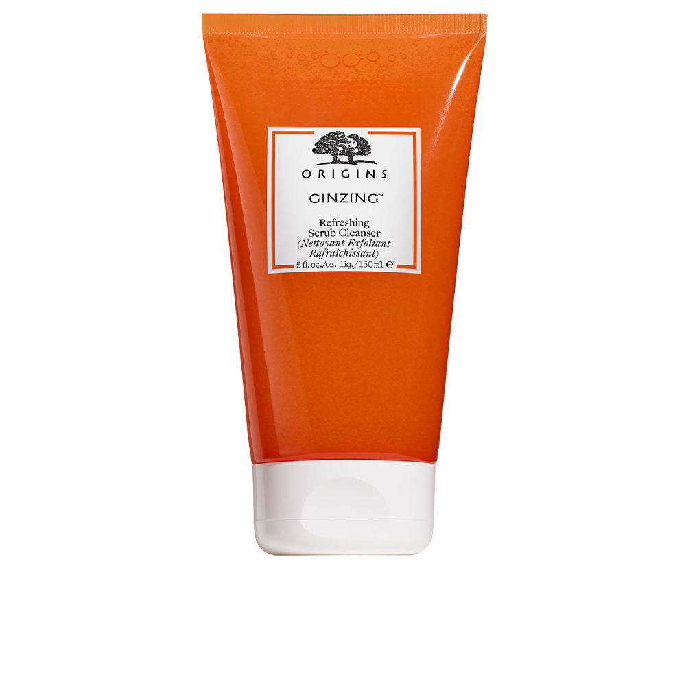 Tube of ginseng and coffee scrub cleanser, 150 ml, gel with micro-grains