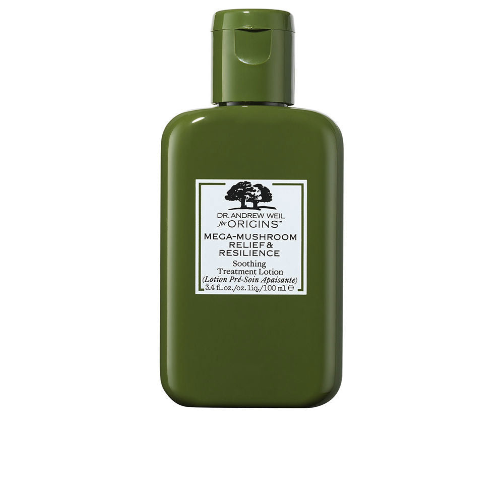 100 ml clear treatment lotion bottle with amber liquid and minimalist label