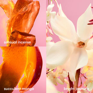 80 ml refillable perfume bottle; jasmine, mango, incense chypre floral