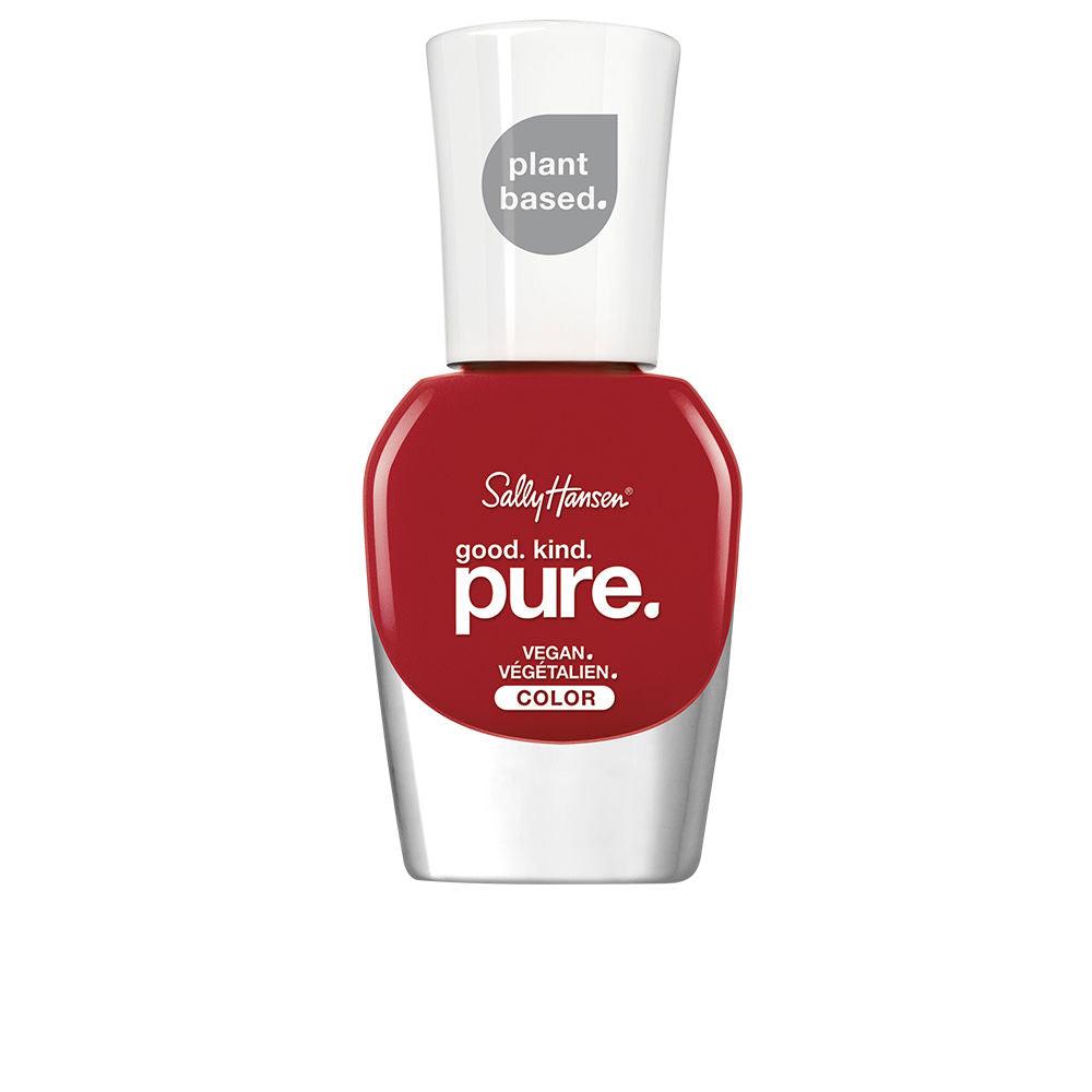 10 ml deep cherry vegan nail polish with recycled cap and plant brush