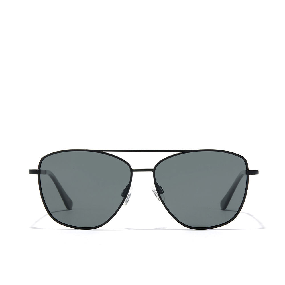 Unisex double‑bridge metal aviator sunglasses with dark TR18 lenses and silicone nose pads