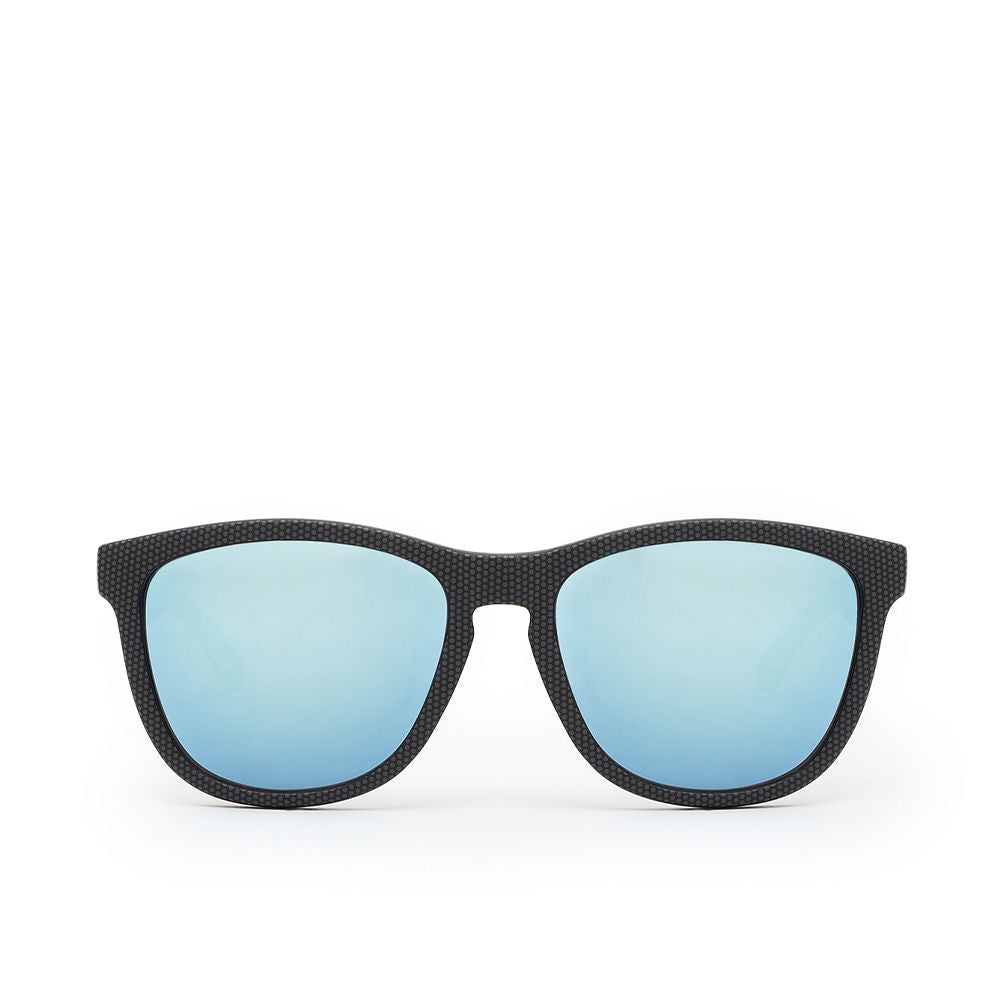 Unisex square black nylon sunglasses with polarised lenses, 54 mm
