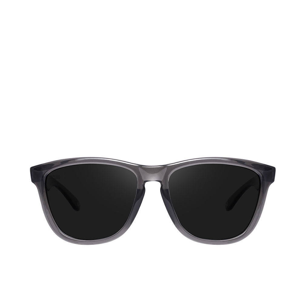 Square crystal dark nylon sunglasses, polarised lenses, Unisex