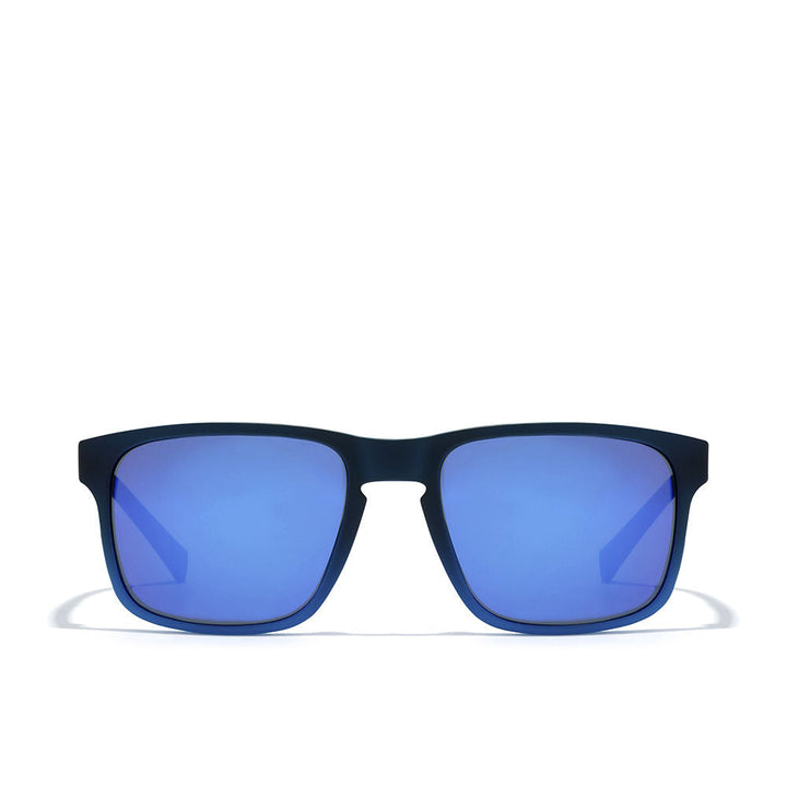 Unisex black square sport sunglasses, nylon frame, 55 mm lenses, 140 mm temples
