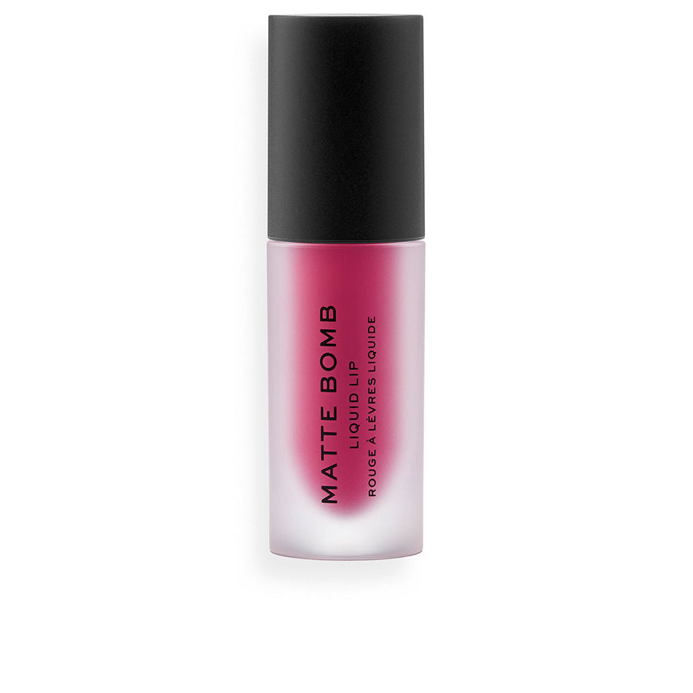 Deep burgundy matte liquid lipstick in slim 4.6 ml tube with doe-foot applicator