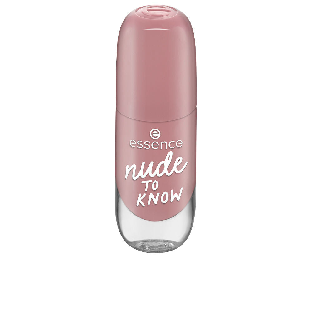 8 ml nude gel-finish nail polish bottle with wide double-touch brush