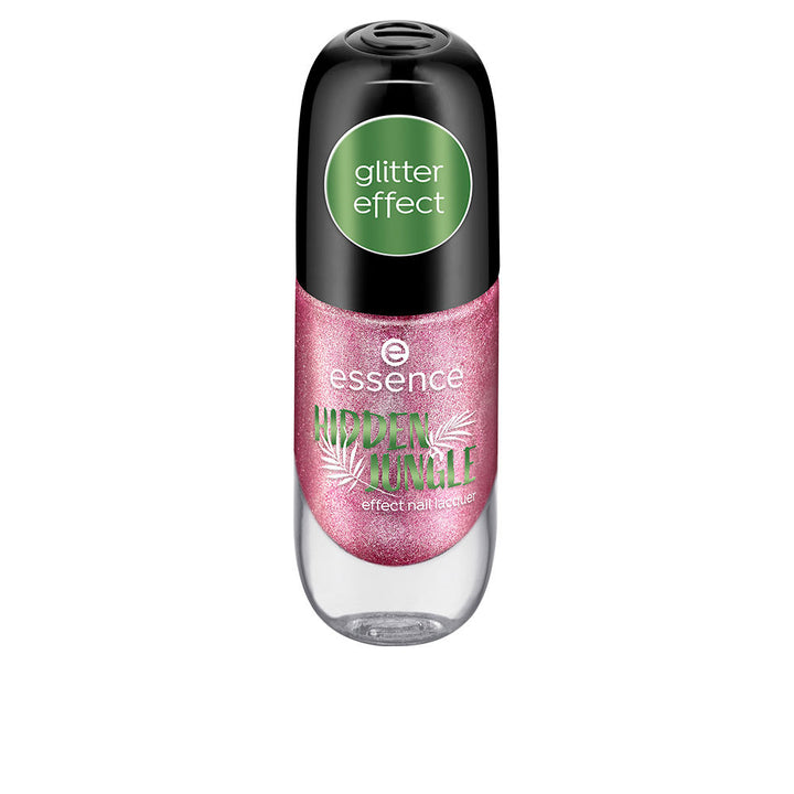 Small 8 ml bottle of pink multi‑finish nail lacquer with subtle shimmer