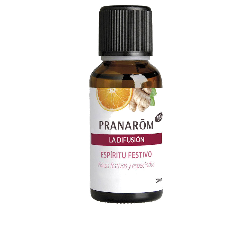 30 ml amber bottle of organic spiced-citrus diffuser oil with warm notes