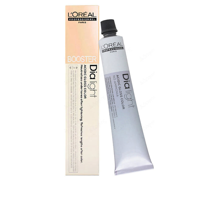 Yellow 50 ml tube of acid pH gel-cream colour booster, Unisex product