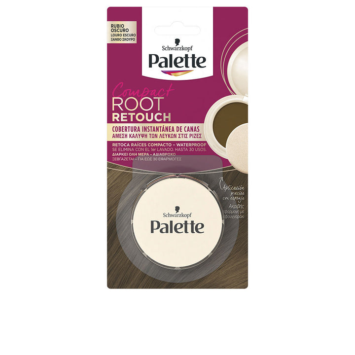 Compact dark blonde root retouch powder with sponge applicator, 3 g, Unisex