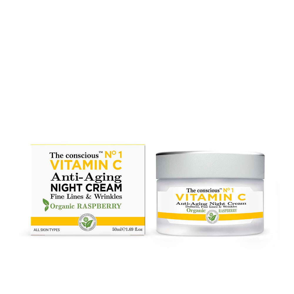 50 ml jar of Vitamin C night cream; creamy balm, glass jar packaging