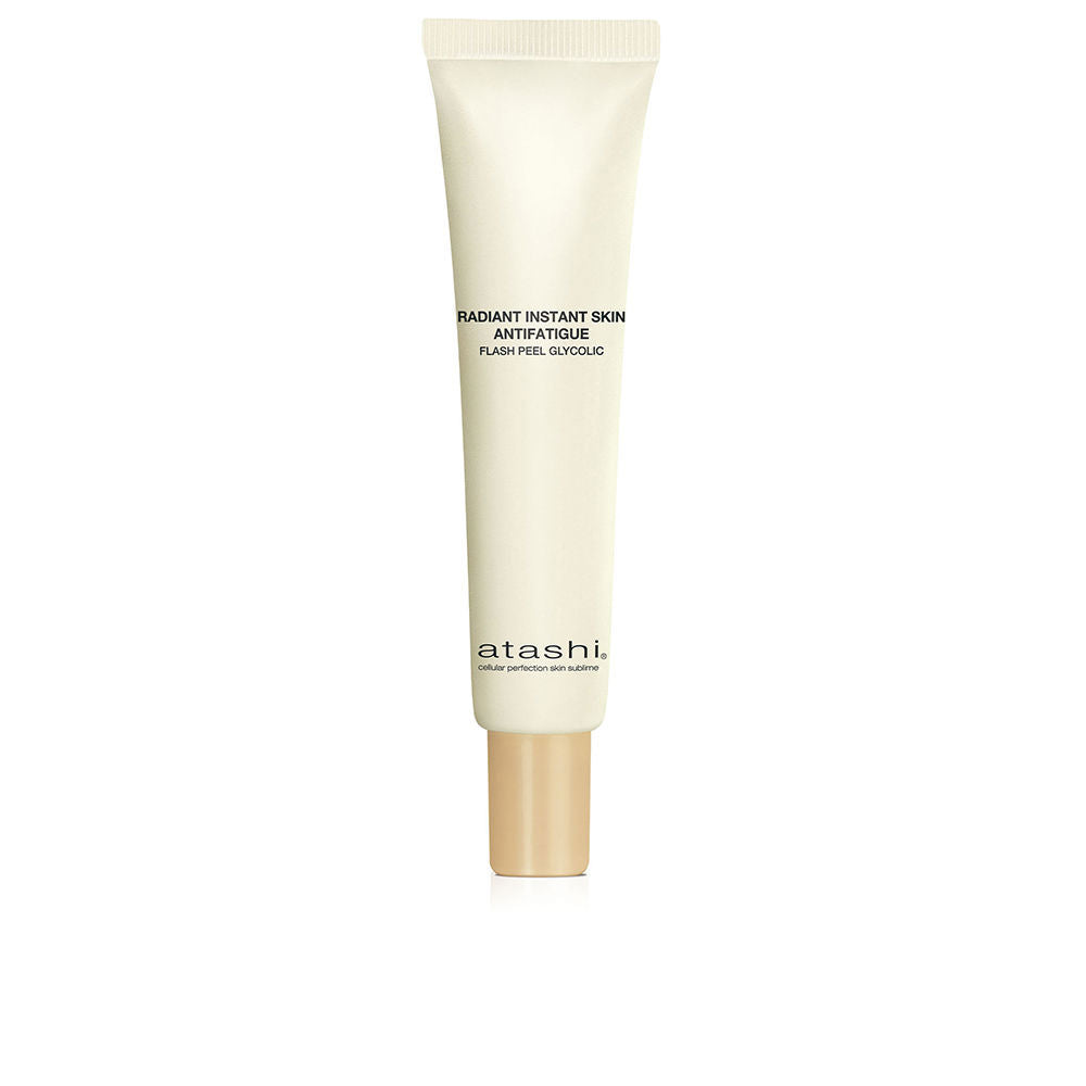 Slim 40 ml clear gel tube, pale gel, labelled for radiant flash peeling