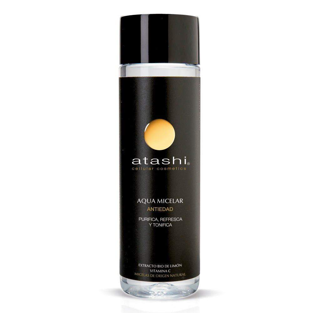 Clear micellar cleansing water in 250 ml bottle with lemon extract, Unisex