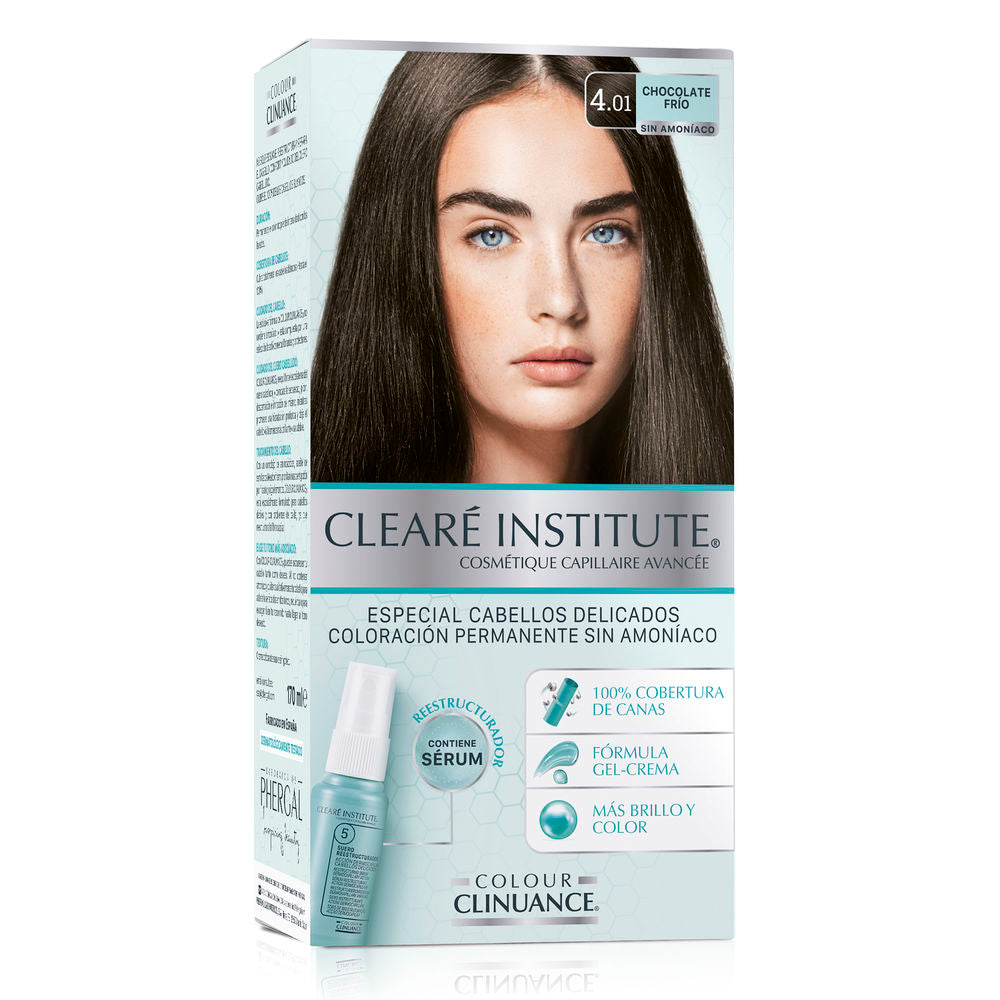 Tube and developer kit for 4.01 cold chocolate permanent hair colour