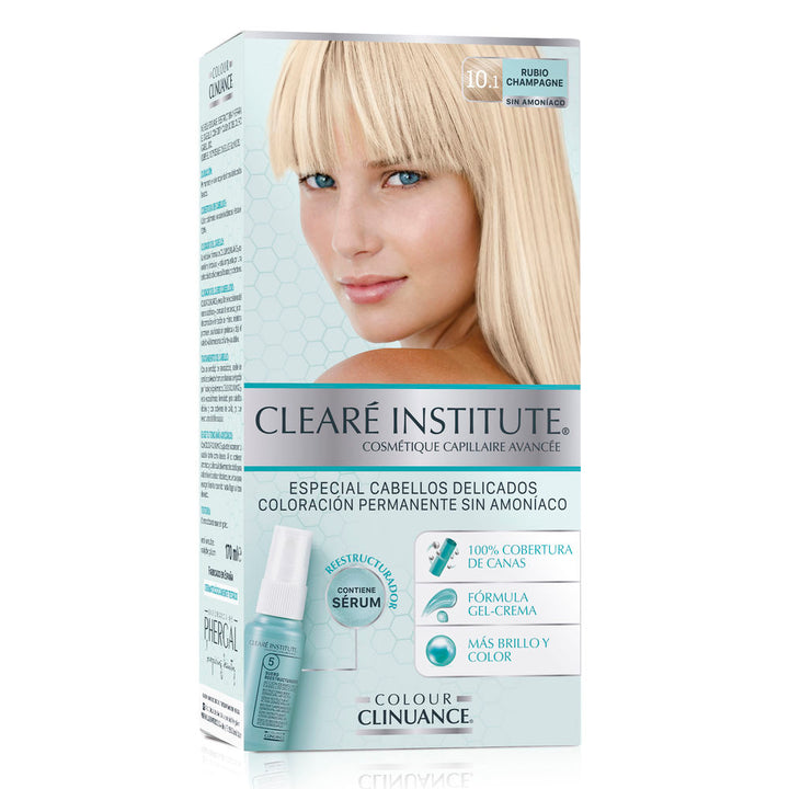 Kit with cream colour tube, hydrogen peroxide developer, shampoo and restorative mask, Champagne Blonde