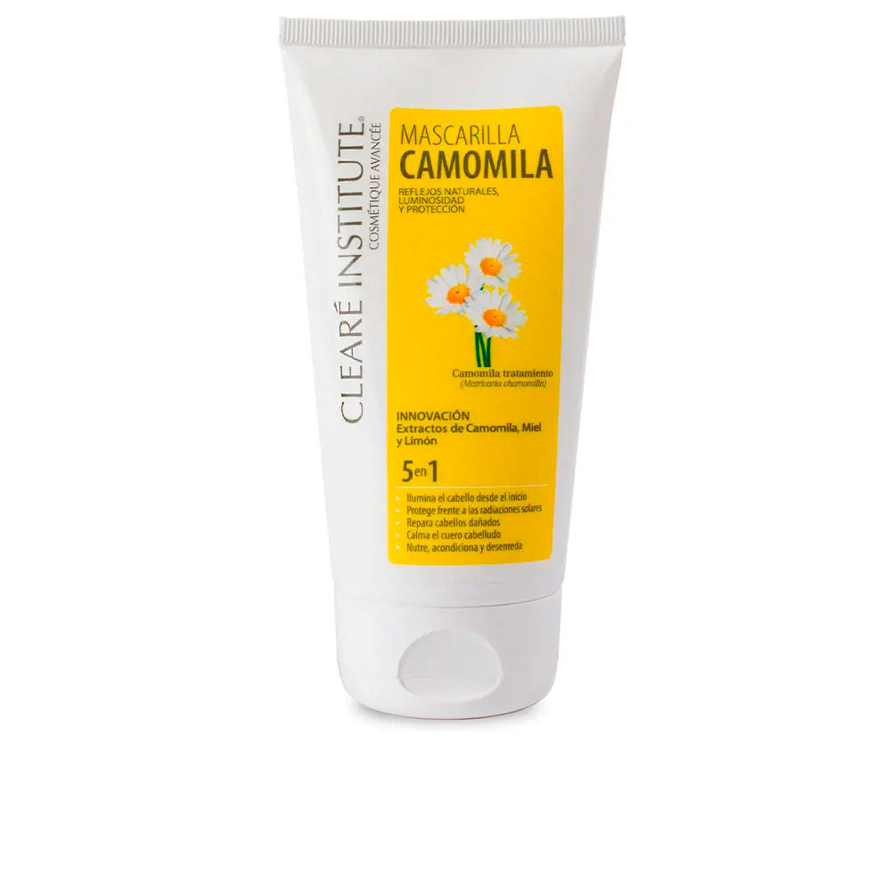 150 ml chamomile hair mask tub, cream texture, golden botanical accents