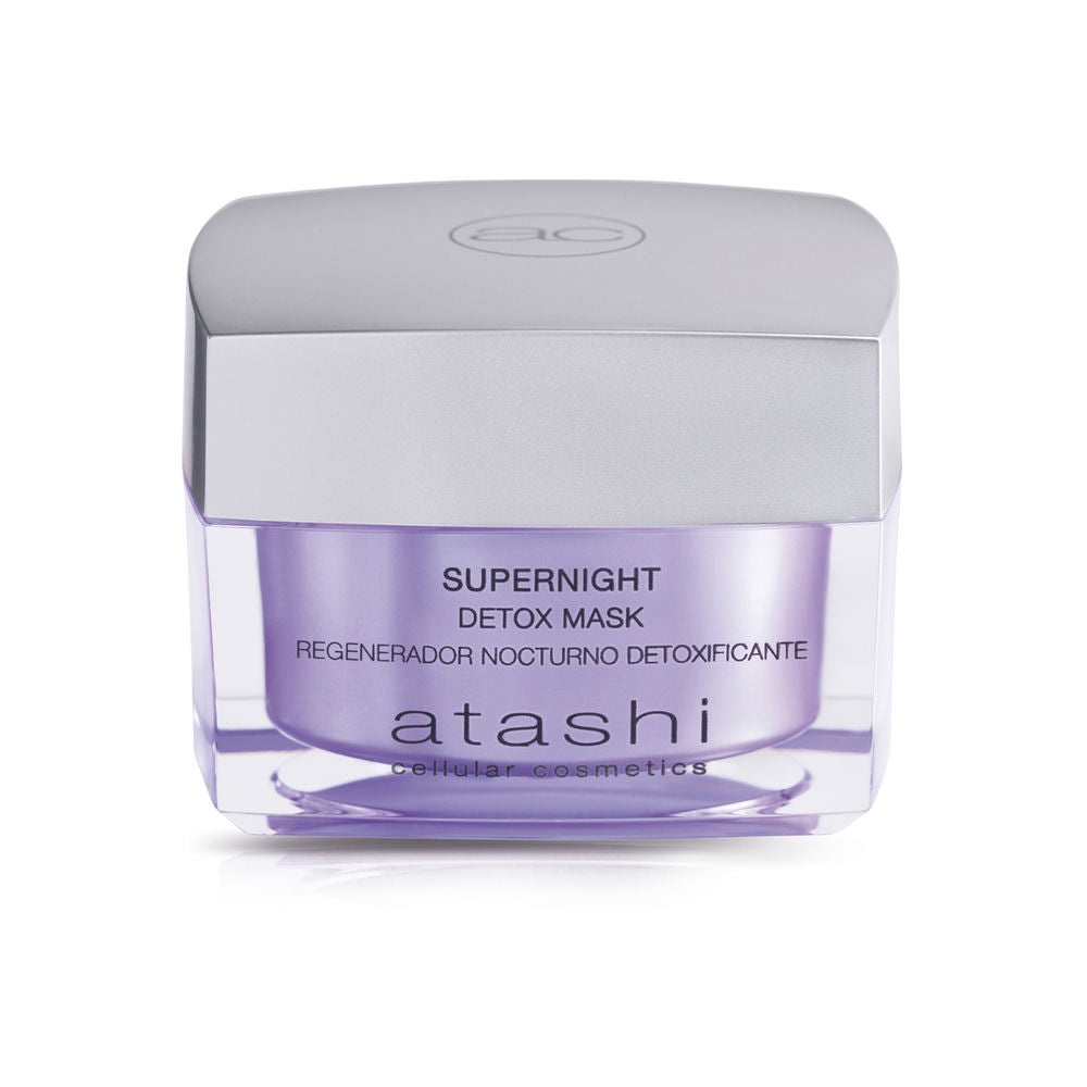 Jar of rich overnight detox repair mask, 50 ml, smooth cream texture