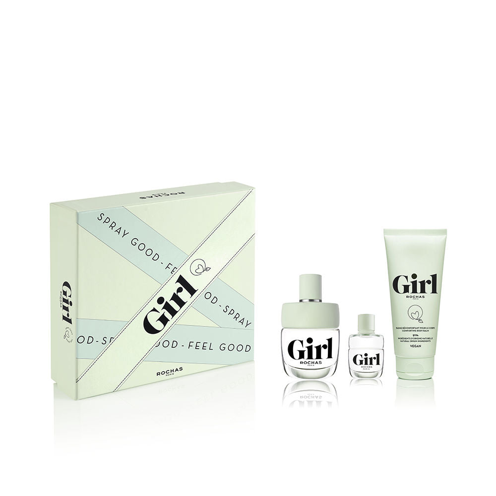 Fragrance set with ecodesigned glass bottle; floral‑woody citrus notes for Women