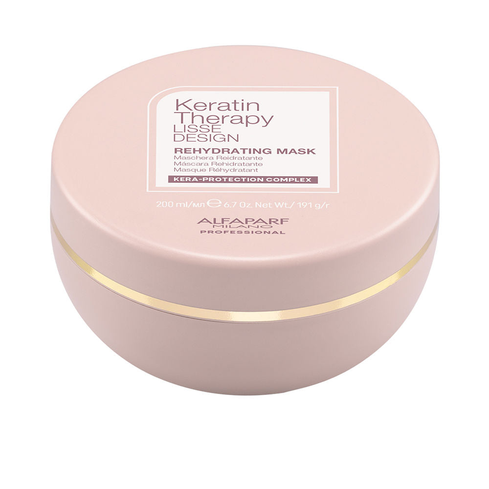 200 ml jar of keratin hydrating hair mask, creamy texture for frizz control