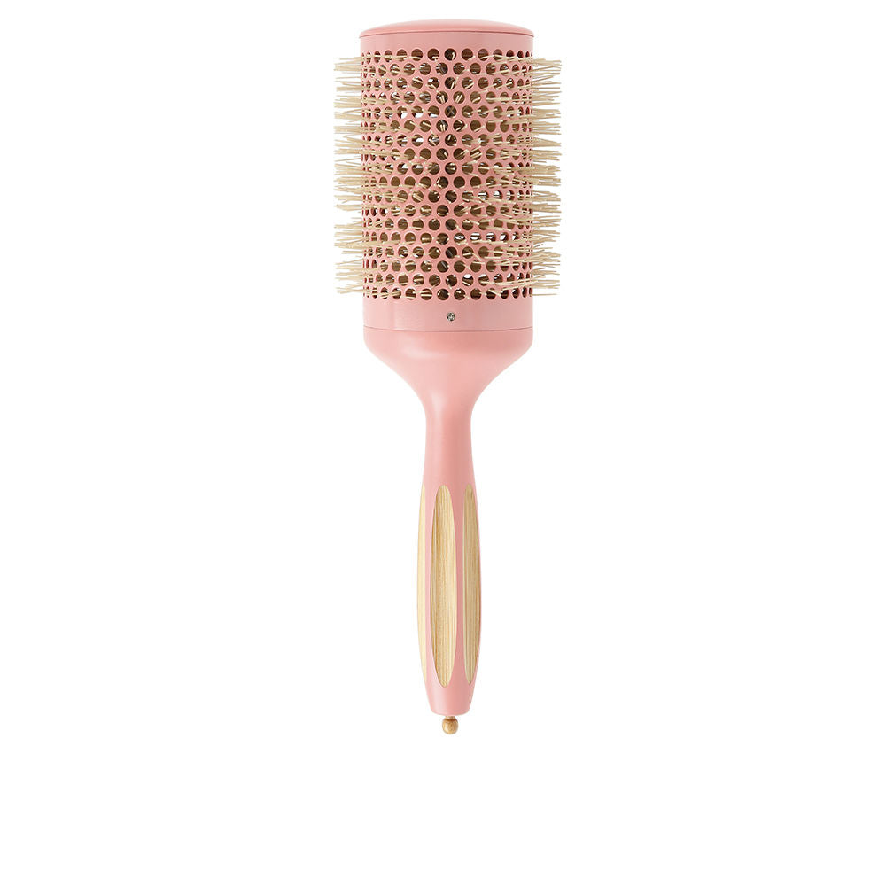 65mm ventilated ceramic round brush with bamboo handle and ionised bristles