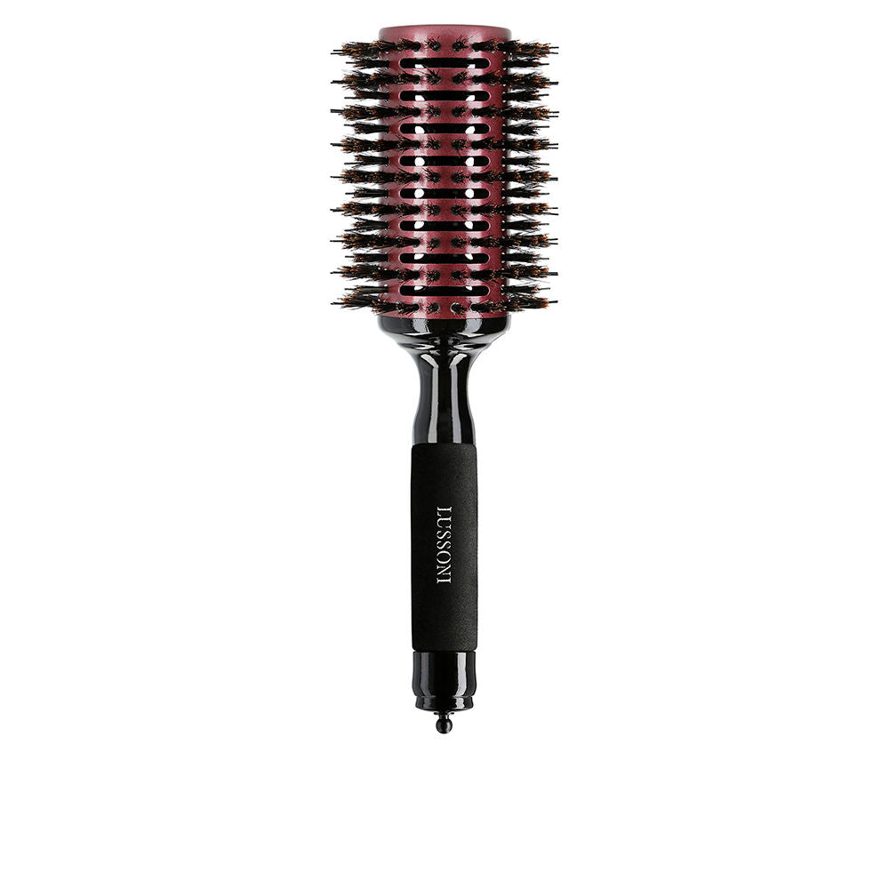 50mm beech wood round vent brush with ceramic barrel and mixed boar‑nylon bristles