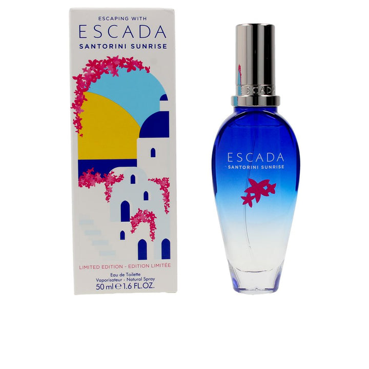 30 ml clear perfume bottle with ocean-inspired glass and blue-accented packaging