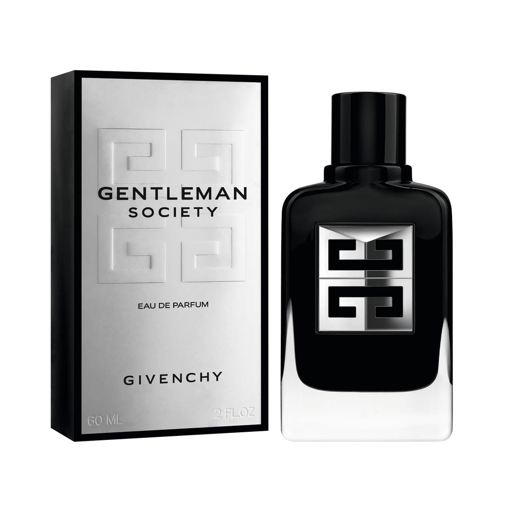 Black couture-style perfume bottle with silver monogram, 60 ml Eau de Parfum