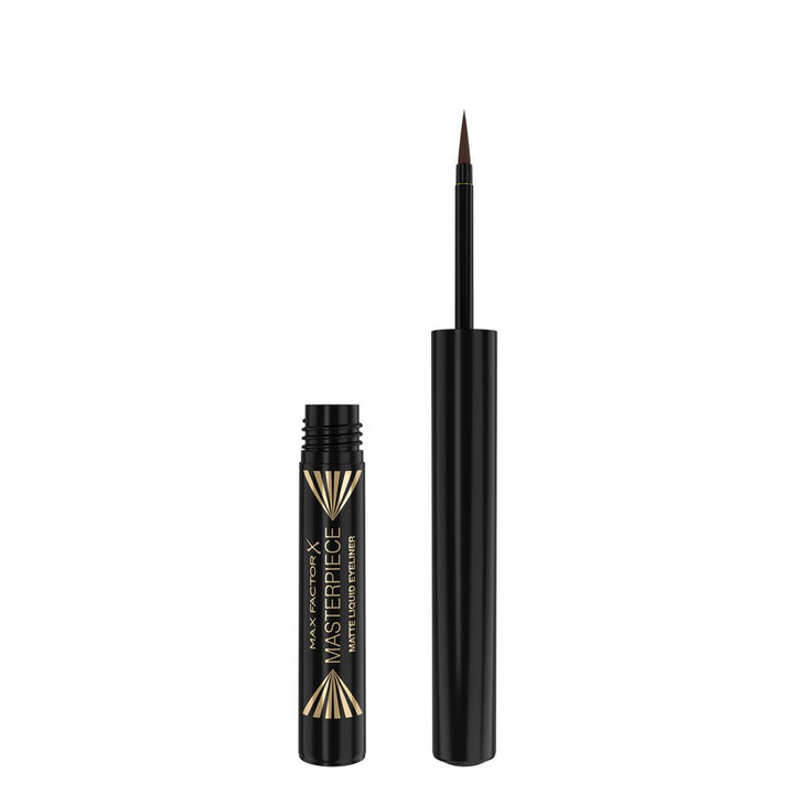 Slim matte liquid eyeliner pen in deep espresso, 1.7 ml, precision tip
