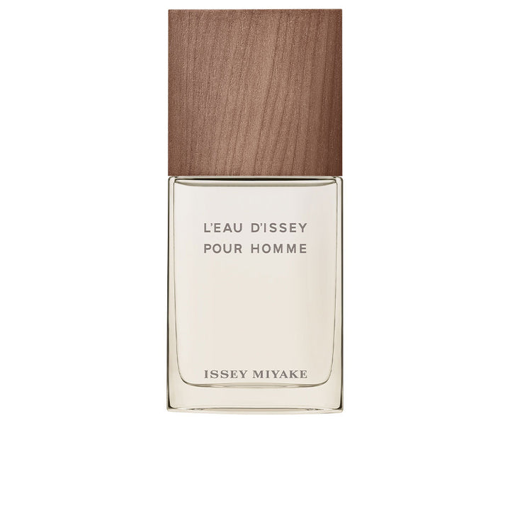50 ml vetiver eau de toilette bottle with wooden cap, recycled glass