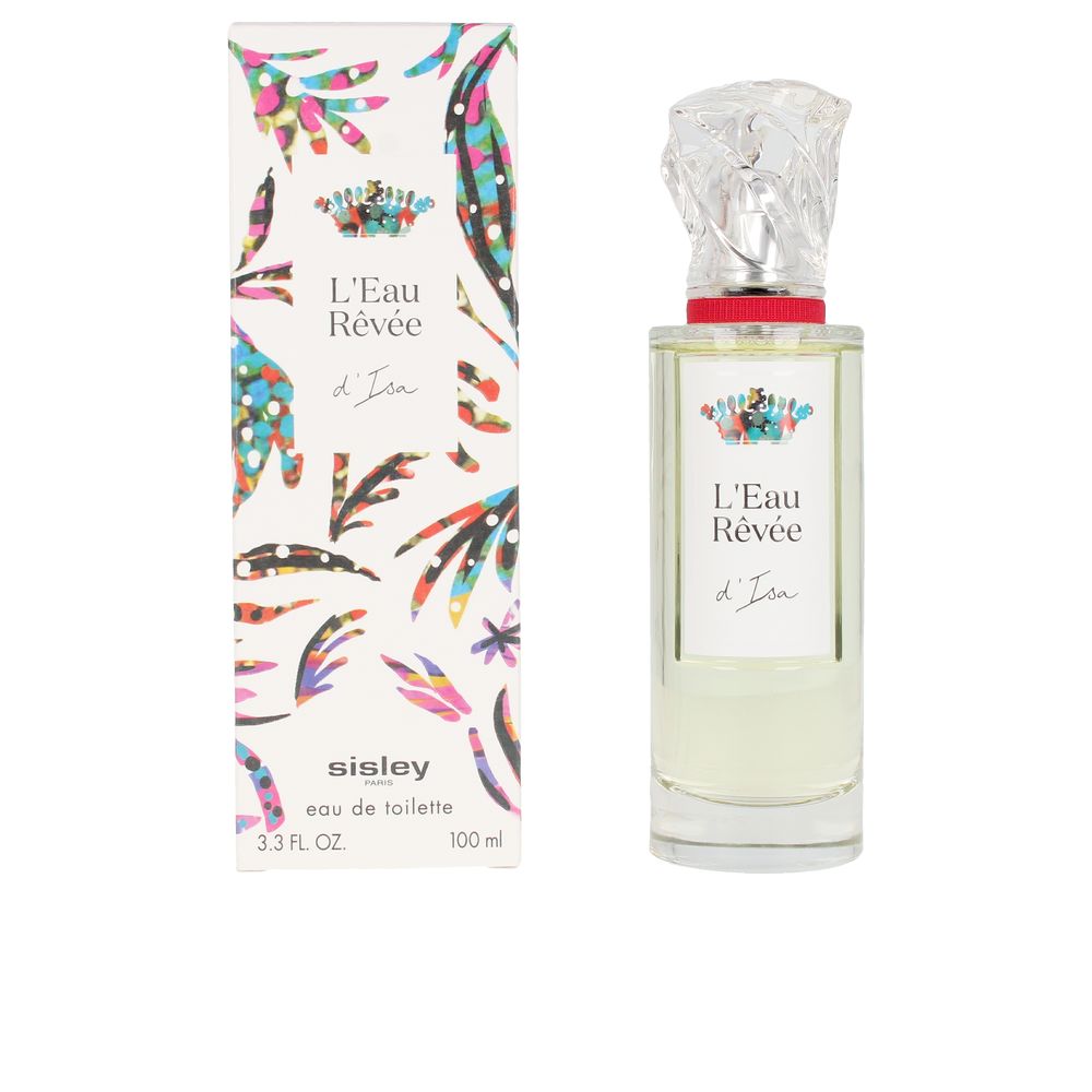 Clear crystal 100 ml eau de toilette bottle with recyclable paper box, jasmine and spice theme