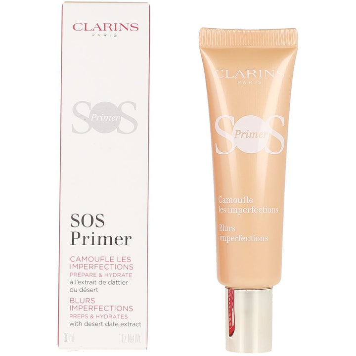 30 ml peach-tinted hydrating primer in tube, gel-cream texture