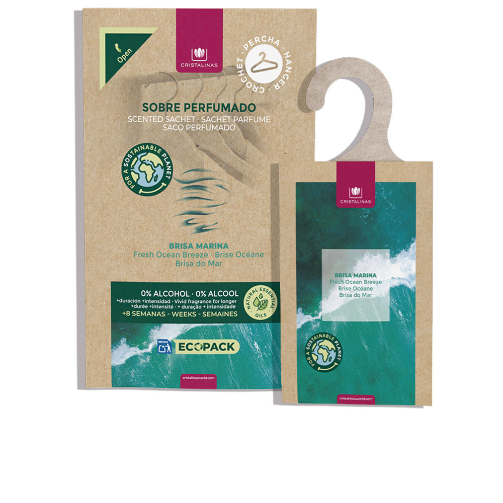 Small sea-breeze scented sachet in recyclable Ecopack for wardrobes