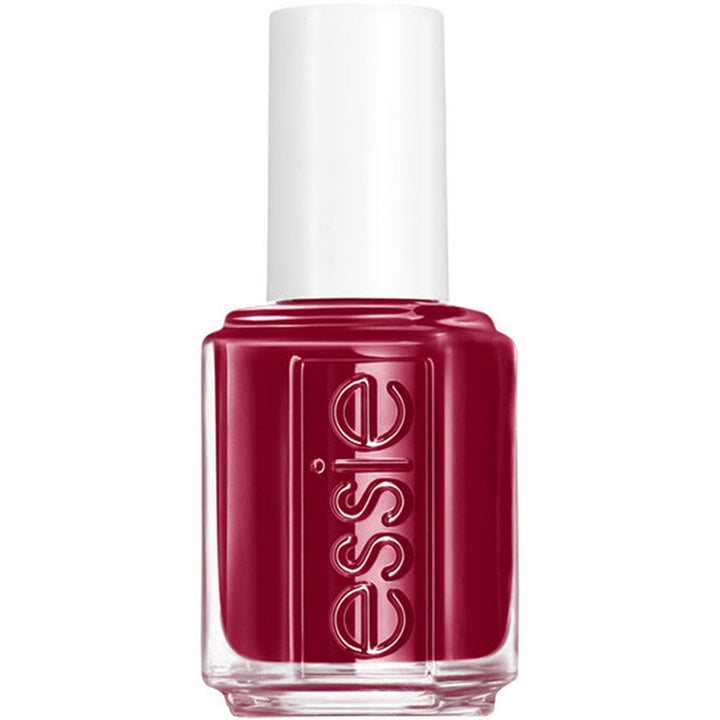 Bottle of creamy red nail polish with flat wide brush, 13.5 ml