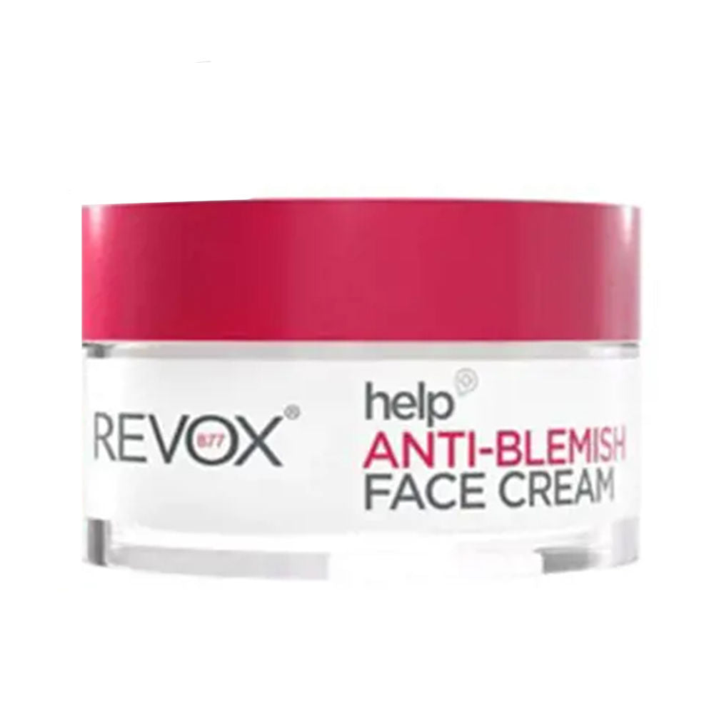 50 ml jar of hydrating anti-blemish cream with SPF, pale peach texture