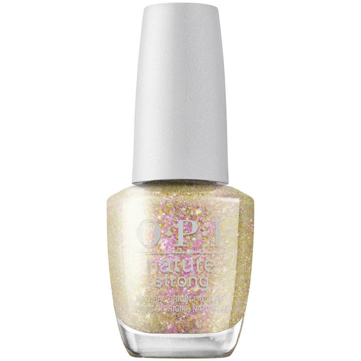 15 ml glitter nail lacquer in sparkling neutral tone, eco‑style bottle