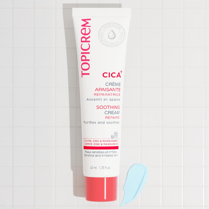 Tube of lightweight cica repair cream, 100 ml, soothing formula