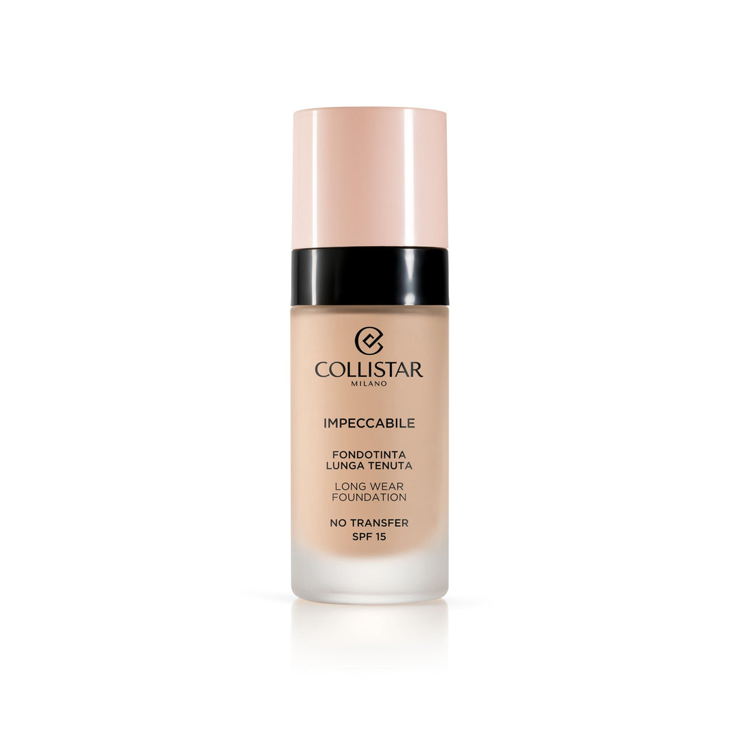 30 ml pump foundation bottle, creamy long‑wear second‑skin finish, SPF 15