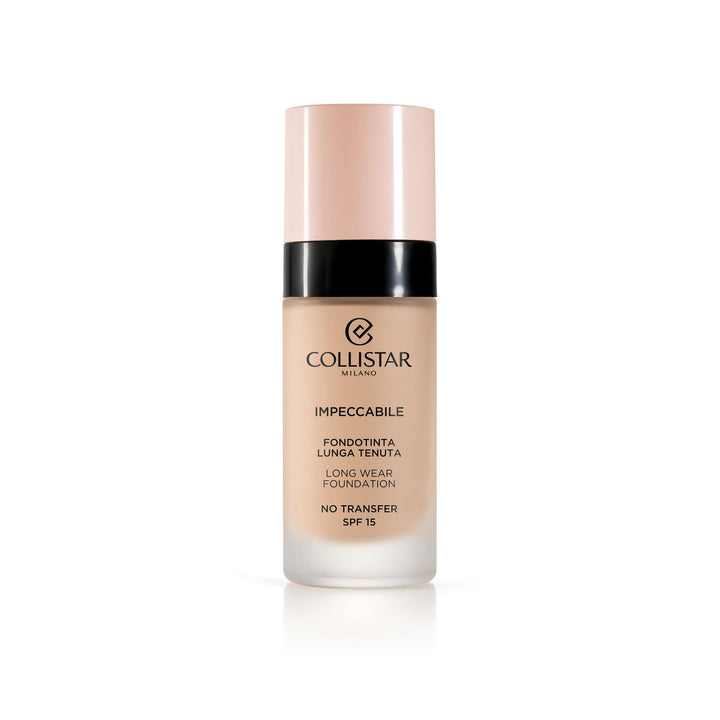 30 ml pump foundation bottle, creamy long‑wear second‑skin finish, SPF 15