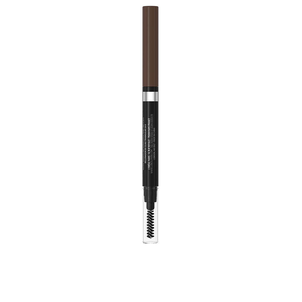 Slim triangular brow pencil in brunette shade, 1 ml, angled tip visible