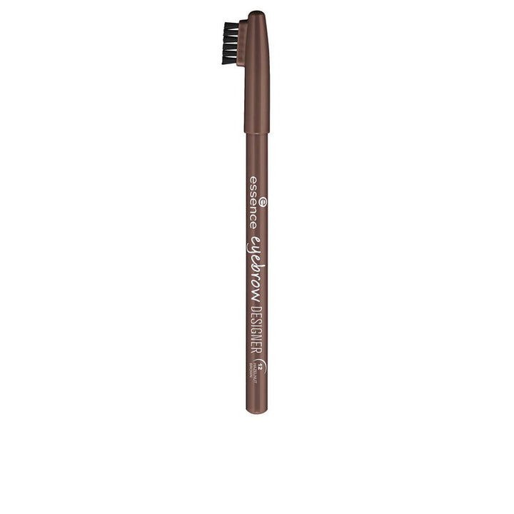 Slim hazelnut-brown eyebrow pencil with integrated spoolie, 1 g packaging