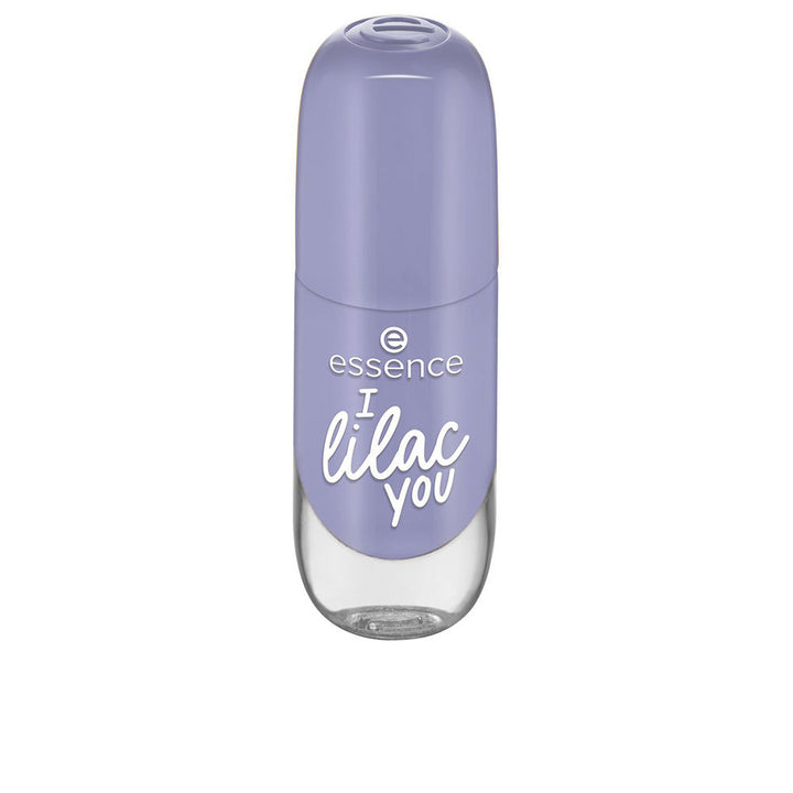 8 ml lilac gel nail polish bottle with wide brush, glossy finish