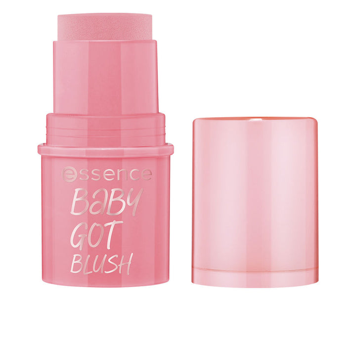 Slim cream blush stick in rosy pink, retractable, 5.5 g packaging
