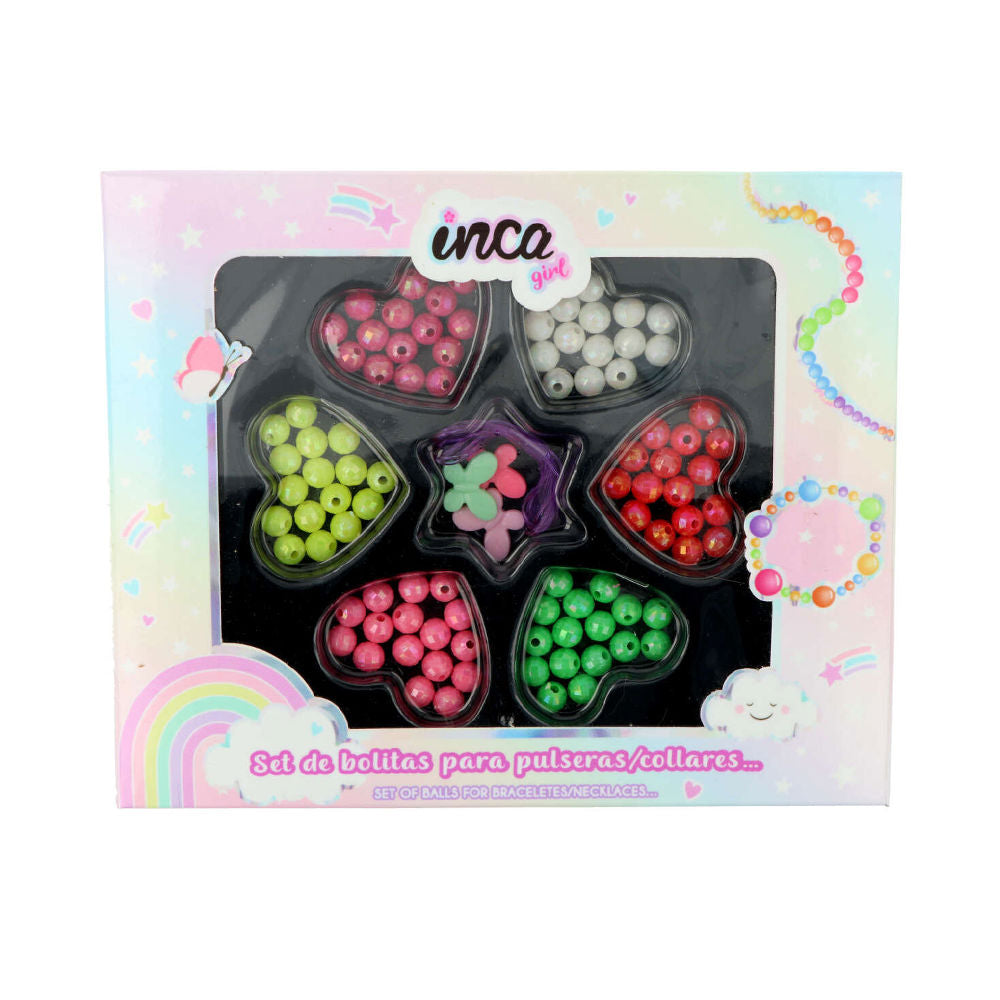 Seven assorted colourful craft beads in mixed shapes for bracelets and necklaces