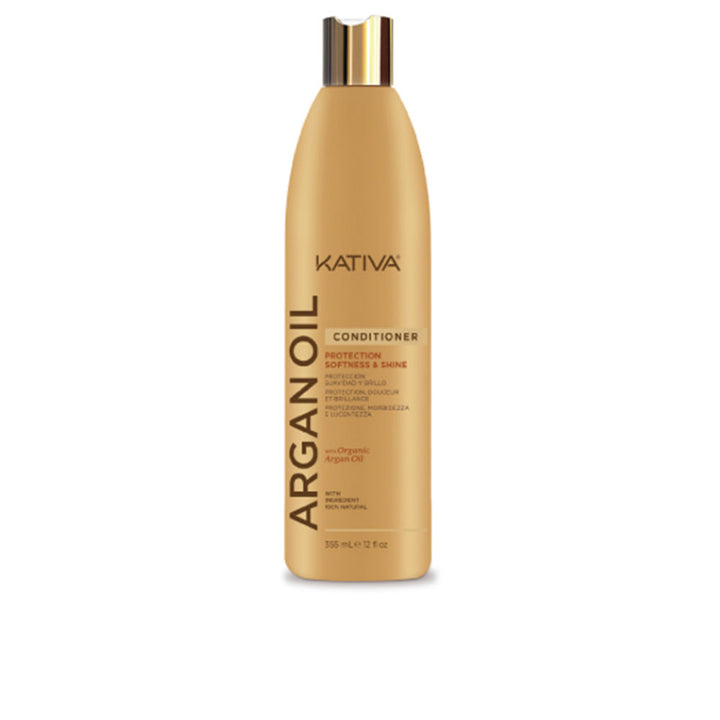 Creamy argan oil conditioner bottle, 355 ml, for nourished, detangled hair