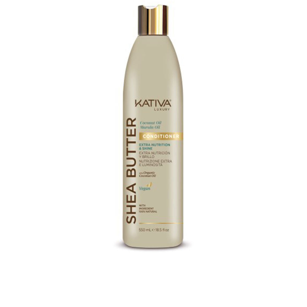 550 ml pump bottle of shea and coconut repair conditioner for Women, vegan