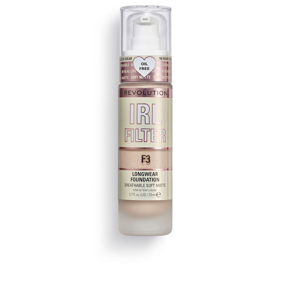 23 ml matte foundation tube in shade F3, Unisex, oil‑free formula